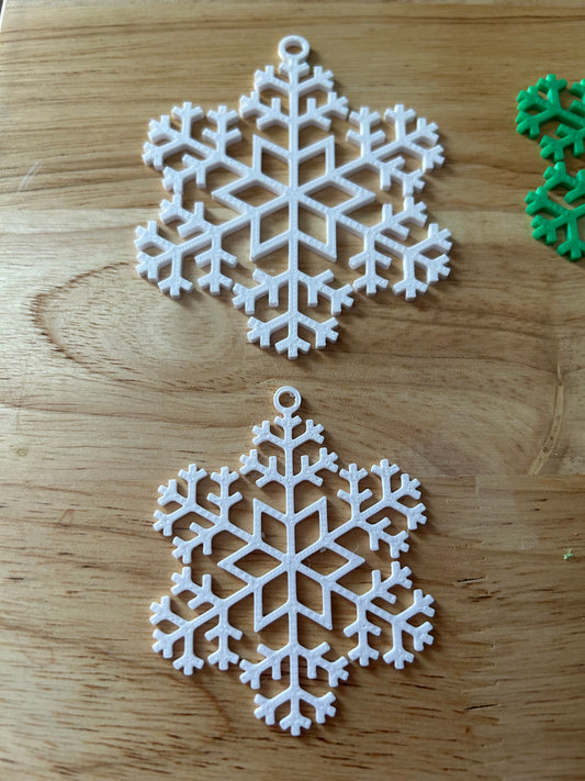 Flat Snowflake Ornament - Large