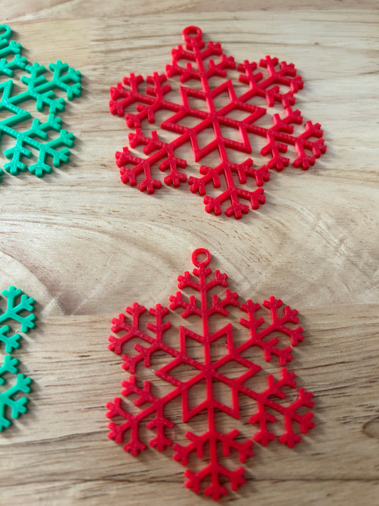 Flat Snowflake Ornament - Large (12 Pack)